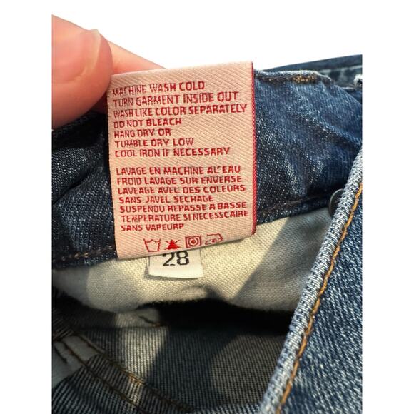 Revice Women’s Patchwork Jeans Size 28 Distressed Denim High Rise Raw Hem USA - Picture 5 of 8